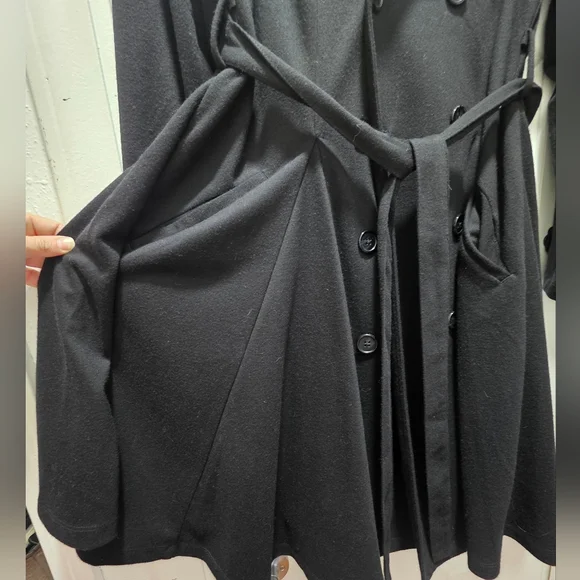 Torrid Black Double-Breasted Trench Coat - Picture 2 of 5